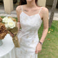 Female Super Fairy White Suspender Long Dress Vintage Elegant Sweet Date Dress Slim Little Fresh Holiday Dress