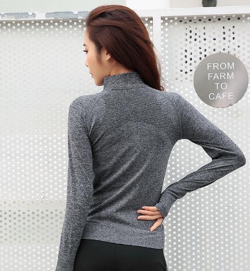Sportswear Suit Female Fitness Jacket Female Trendy Ins Autumn and Winter Sports Zipper Tight Student Yoga Suit Female