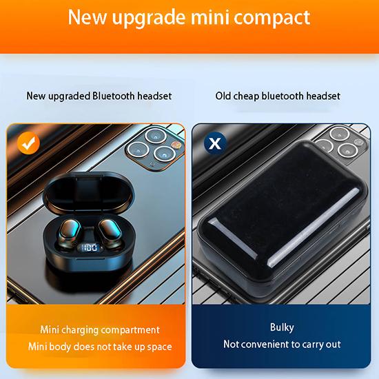 TWS Bluetooth Headphone Invisible Binaural Ear Small Mini Universal Wireless Headset Long Standby