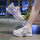 BrandPlus Size 35-40 Summer Women Mesh Sneakers Girls Breathable Deodorant Running Basketball Shoes Shockproof Non-slip Ins Shoes