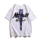 Harajuku T-shirts Men Trendy Hip Hop Personality Tees Oversized Soft Tops Summer O-neck Short Sleeve Casual Shirt