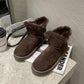 Snow Boots Women's Mid-tube Boots Thickened Snow Cotton Shoes Winter Warm and Velvet Bread Shoes