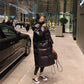 Long Down Jacket Women's Loose and Thick Bread Coat Knee-length Duck Down Jacket