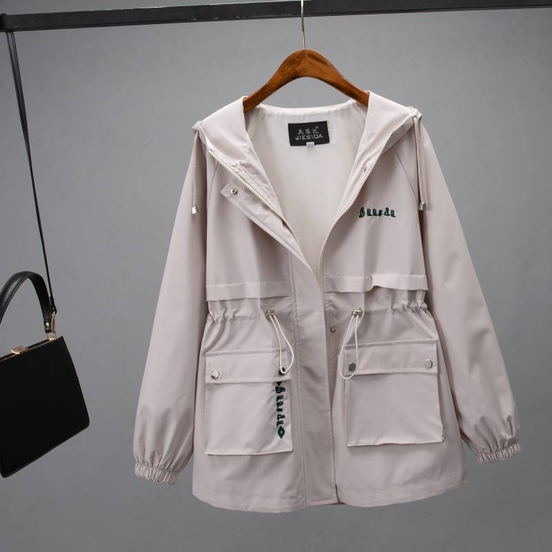 Vintage Stylish Pockets Oversized Plaid Jacket Coat Women Fashion Hooded Long Sleeve Loose Outerwear Chic Tops