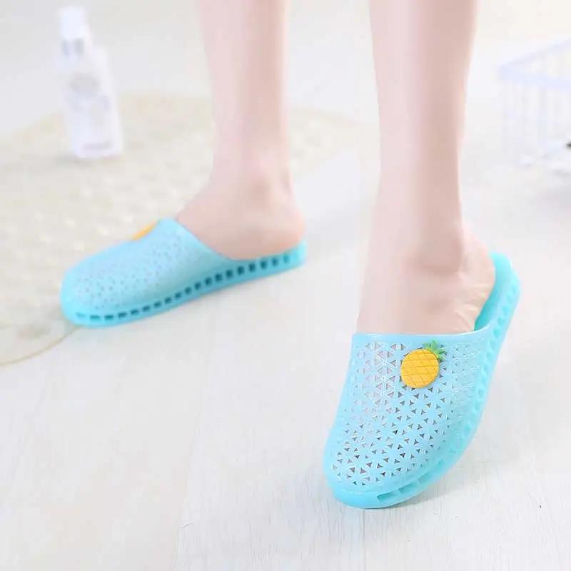 Women's Plastic Slippers for Summer Outer Wear Non-slip Wear-resistant Slippers