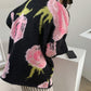 Women's Sweater Loose Outer Wear Autumn  Winter Casual Retro Jacquard Mid-length Pullover Knit Top