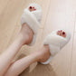 Winter Wool Slippers Women Wear Indoor Non-slip Home Household Warm Cotton Shoes