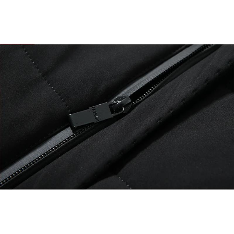 Men's Winter Plus Velvet Cotton-padded Jacket Mid-length Thick Coat Outerwear Stand-up Collar Jacket Middle-aged Windproof Casual Warm Jacket Coats