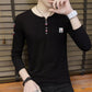 95% Cotton Pure Cotton Long-sleeved Men's Sweater Autumn Fashion Trend Tops Round Neck Sweatshirts