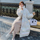 Bread Coat Cotton-padded Jacket Women's Winter Loose Stand-up Collar Without Hood Mid-length Thickened Shiny Down Padded Jacket Winter Warm Jacket