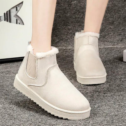 Women's Short Snow Boots Plush Thick Cotton Shoes Winter All-match Martin Boots