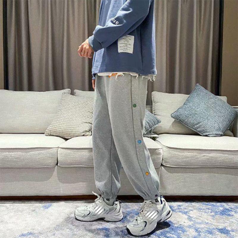 Casual Pants Men's Basketball Pants Trendy Feet All-match Korean Version of The Tide Brand Button Sports Trousers