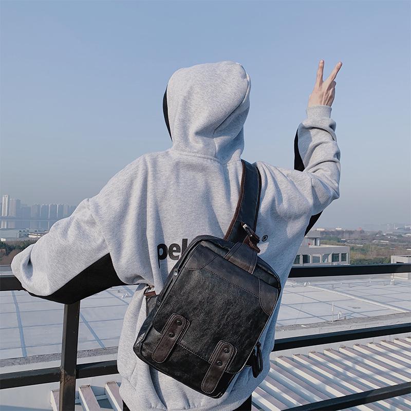 Chest Bag Men Waterproof Large Capacity Messenger Bag Outdoor Leisure Sports Fitness Shoulder Bag