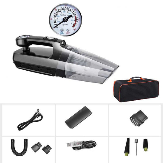 4 In 1 Car Wireless Vacuum Cleaner Digital Display Pointer Dial Air Pump Wireless Charging Home Car Dual-use Air Pump Powerful Dedicated High Power