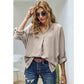 Chiffon Shirt Women's Spring and Summer Sexy V-neck Loose Large Size Shirt Fashion Long-sleeved Top