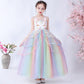 Kids Unicorn Dress for Girls Flower Appliques Ball Gown Little Girl Princess Dresses Elegant Party Costumes Children Clothing
