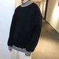 Boys Warm and Comfortable Sweater Loose Round Neck Plus Velvet Thick Winter Without Hood and Velvet