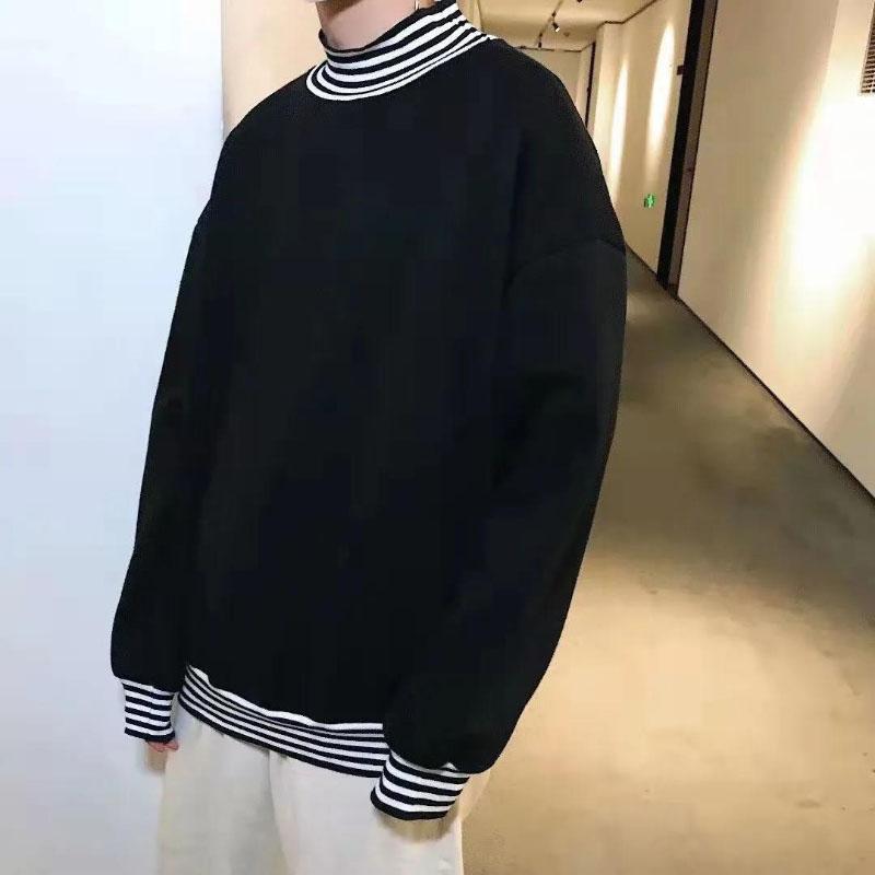 Boys Warm and Comfortable Sweater Loose Round Neck Plus Velvet Thick Winter Without Hood and Velvet