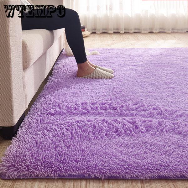 Living Room Area Carpet Mat Anti-Slip Bedroom Carpet Tea table long plush Carpets Bedroom