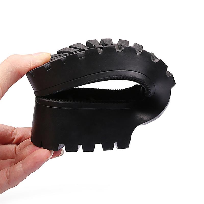 Thick-heeled Small Leather Shoes Round Toe Black Solid Color Loafers British Style Casual Shoes All-match Lazy Shoes