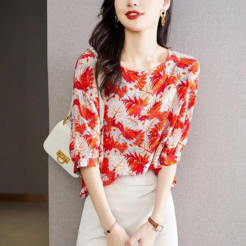 Women's  Summer Lace Bottoming Shirt Short Sleeve Round Neck Loose Top