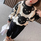 Girls Suits Spring and Autumn Clothing Baby Girl Sports and Leisure Round Neck Pullover Sweater Trousers Cute Bear Print Two-piece Set