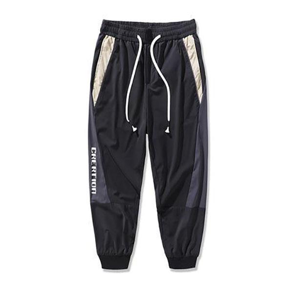 Men's Summer Overalls Thin Casual Pants Youth Sports Pants Student Trend Quick-drying Cropped Pants