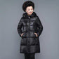 Middle-aged Mother Thick Down Down Padded Jacket Women's Winter Clothes Middle-aged and Elderly High-end Mid-length Shiny Cotton Coat