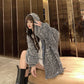 Starry Sky Hooded Zipper Jacket Women's Loose Short Glossy Jacket Regular Jacket Women's Spring and Autumn Seasons