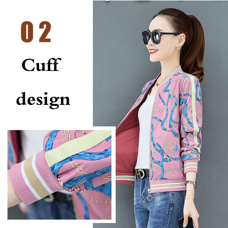 Spring and Autumn Loose Two-sided Short Baseball Uniform Oversized Jacket Jacket Jacket Women