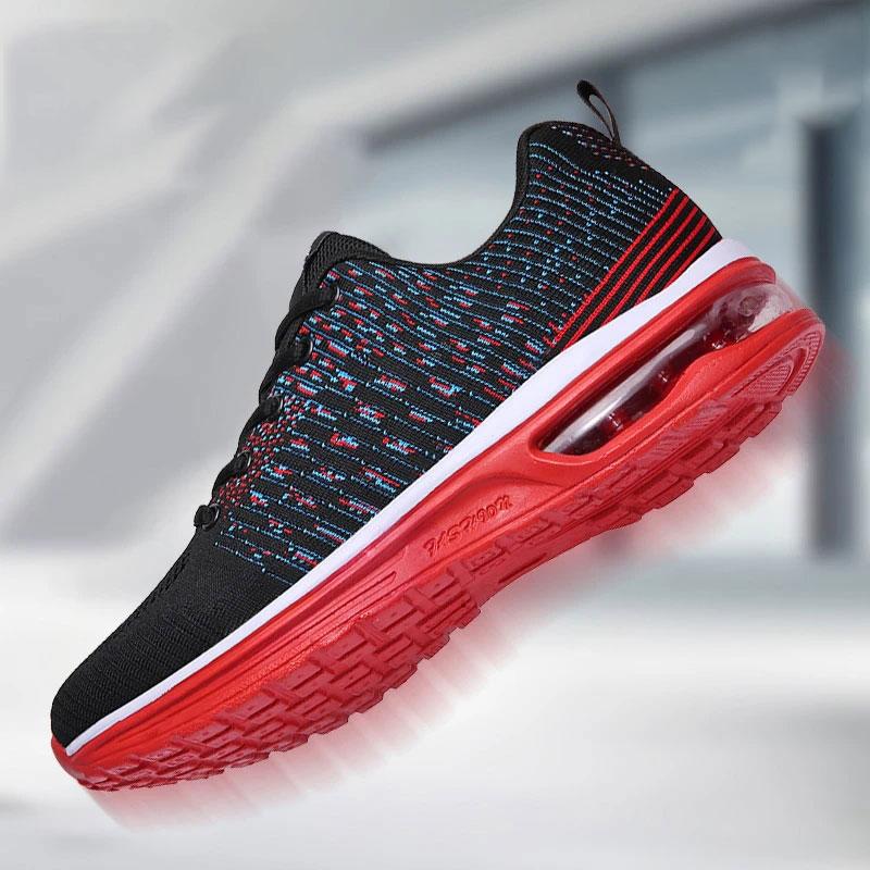 Men's Sports Shoes Running Shoes Mesh Breathable Fitness Shoes Korean Version Large Size Lightweight Outsole Non-slip Casual Shoes Men