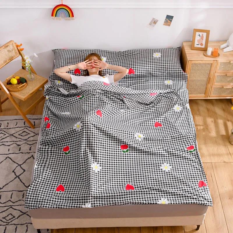 Portable Adult Sleeping Bag Travel Dirty Skin-friendly Sleeping Bag Hotel Hotel Single Double Anti-dirty Bed Linen Business Travel
