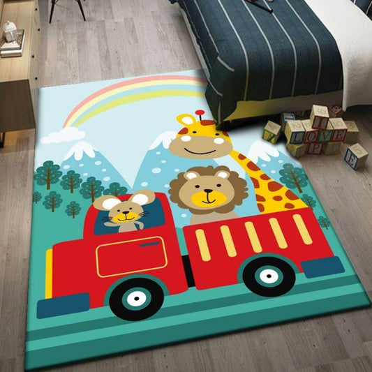 Cute Cartoon Children Rug Bedroom Anti-fall Puzzle Game Crawling Blanket Bedside Blankets