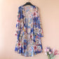 Women's Sun-Dress 1pcs Chiffon Cardigan Flowers Sun Protection Clothing Mid-length Plus Size Loose Outer Thin Coat Beach Air-conditioned Rooms