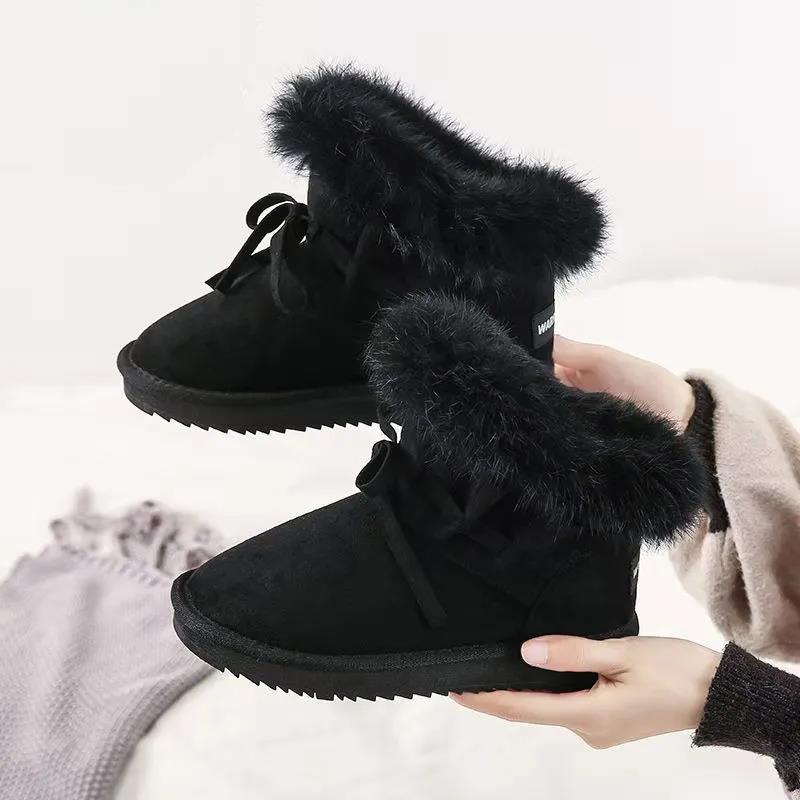 Snow Boots Women's Shoes Short Tube Plus Velvet Thick Bread Cotton Shoes Non-slip Winter Boots
