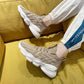 Men's Shoes Breathable Leisure Mesh Sports Running Shoes Flying Woven Socks Ins Dad Tide Shoes