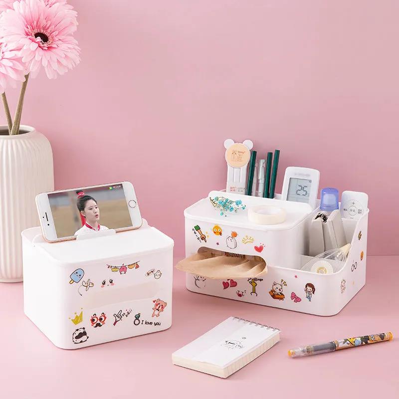 Tissue Box Paper Box Remote Control Storage Box Home Living Room Coffee Table Desktop Nordic Minimalist Creative Multi-function Box