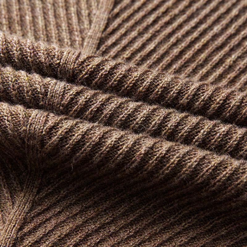Men's Long-sleeved Knitted Sweater Plus Size Autumn and Winter Warm and Cold Round Neck Bottoming Sweater