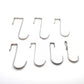 5Pcs Kitchen Hook Towel Rack Wardrobe Stainless Steel Square Tube Hook Bathroom Small Hook Household S-shaped Hook Rack Card Hook Bedroom Accessories