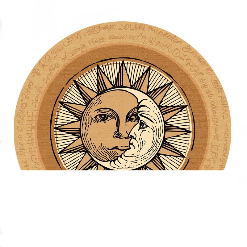 Semi-circular Entrance Carpet Floor Mats Household Entrance Door Foot Mats 50*75cm Bathroom Door Mats Non-slip Absorbent Mats High-end Style