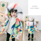 Kids Parkas for Girls Winter Thick Warm Hooded Faux Fur Coat Rhomboid Printed Parka Jacket with Detachable Faux Fur Collar Outwear