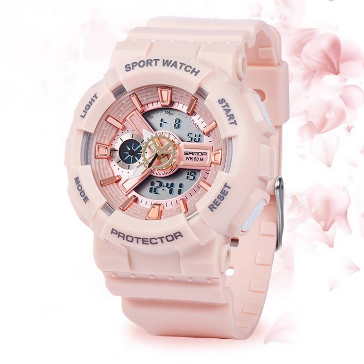 Student Sports Watch Silicone Strap Luminous Waterproof LED Digital Alarm Clock Outdoor Women Watch