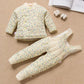 Newborn Winter Cotton-padded Clothes Baby Foot-wrapped Warm Suit Solid Color Small Fresh Floral Pattern Handmade Cotton Padded Jacket