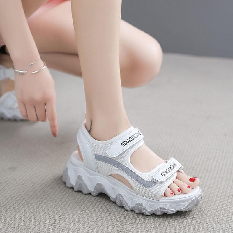 Summer Thick-soled Sports Sandals for Female Students Flat-bottomed All-match Sandals