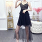 2020 Summer Dress Women's Leakage Back Sexy Sequin Dress Mesh Suspender Dress Super Fairy Cake Dress