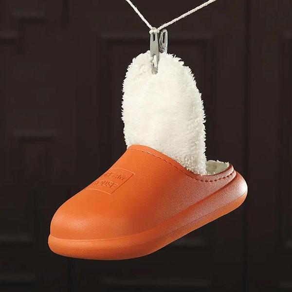 Women's Cotton Slippers In Autumn and Winter Thick Bottom Anti-skid Waterproof Household Indoor Solid Color Warm Wrap Heel Slippers
