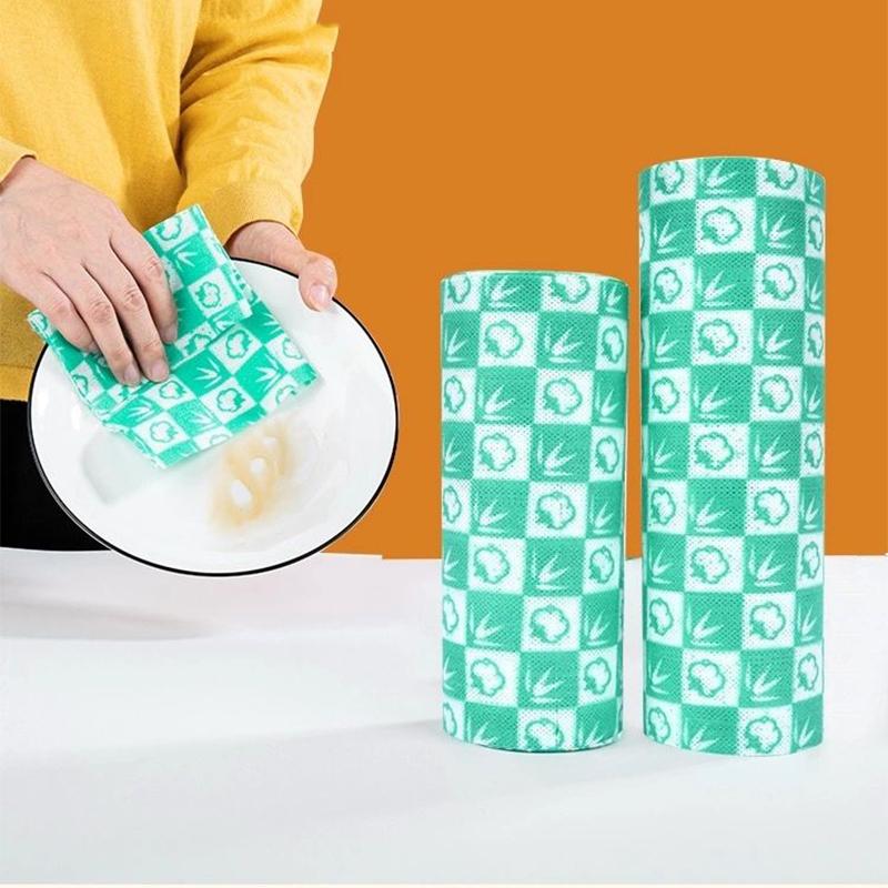 Lazy Rag Dry and Wet Dual-use Decontamination Thickening Non-stick Oil-absorbent Oil-absorbing Dish Towel Dish Cloth Kitchen Supplies Paper
