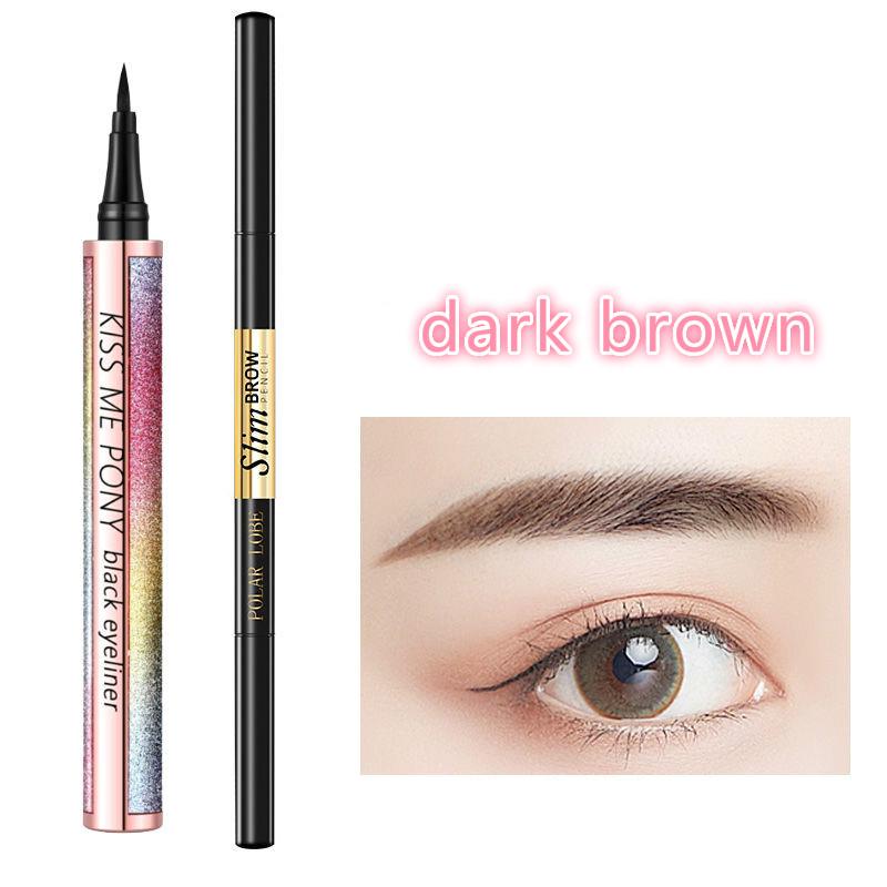 Expecting eyeliner super waterproof non-halo makeup long lasting hard eyebrow pencil mascara women