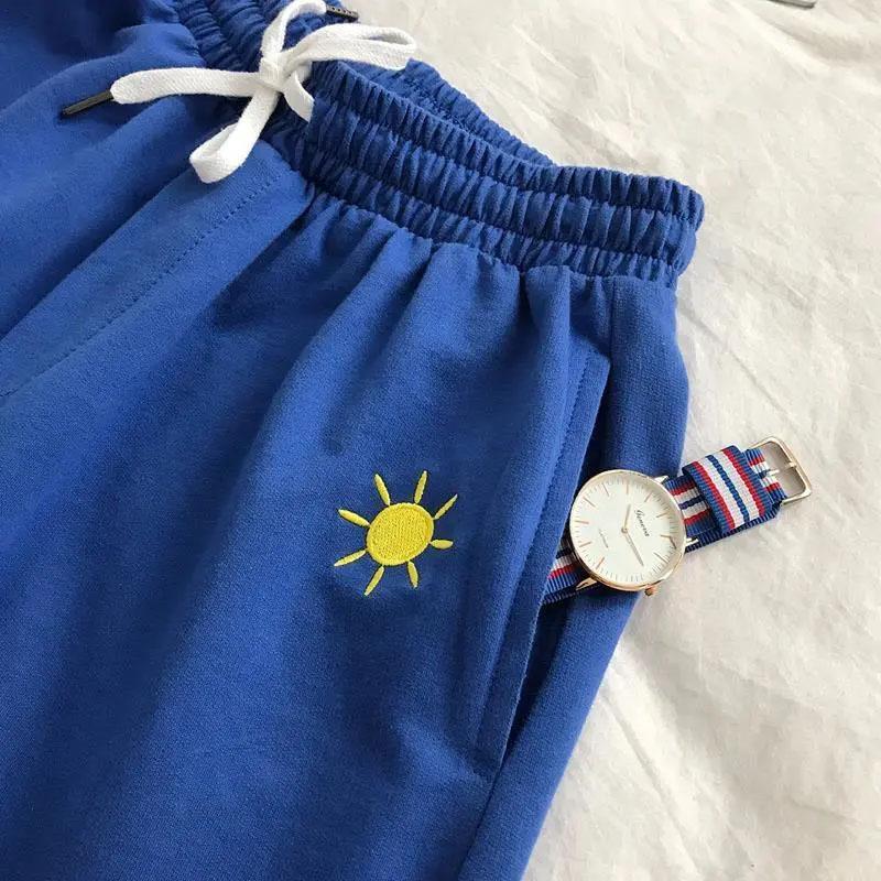 Summer Boys Shorts Cute Printed Five-point Pants Loose Solid Color Straight Casual Beach Pants All-match Men's Pants