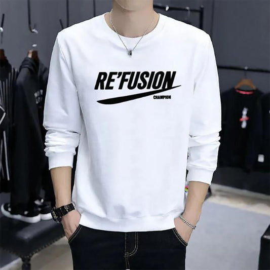 Autumn Sweater Men's Large Size Long-sleeved Sweatshirts Plus Velvet Round Neck Pullover Loose Bottoming Sweater Top
